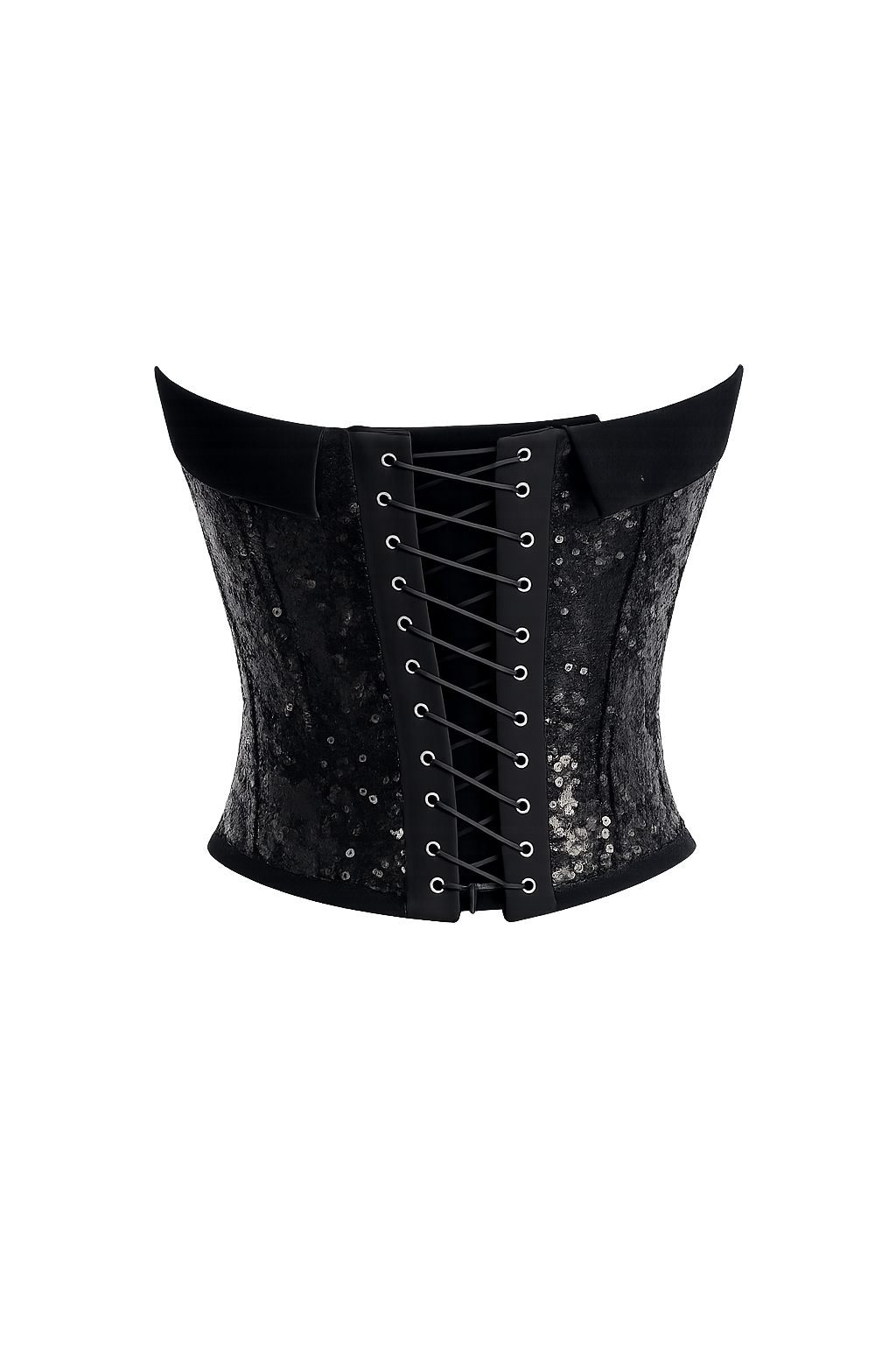 Corsé black sequins long