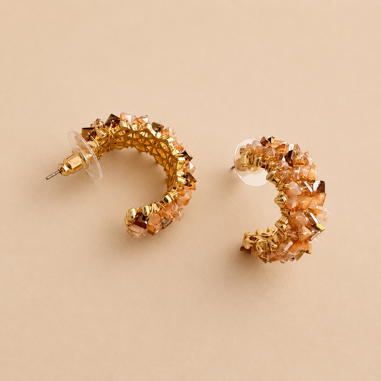 Aros argollas Golden Hour