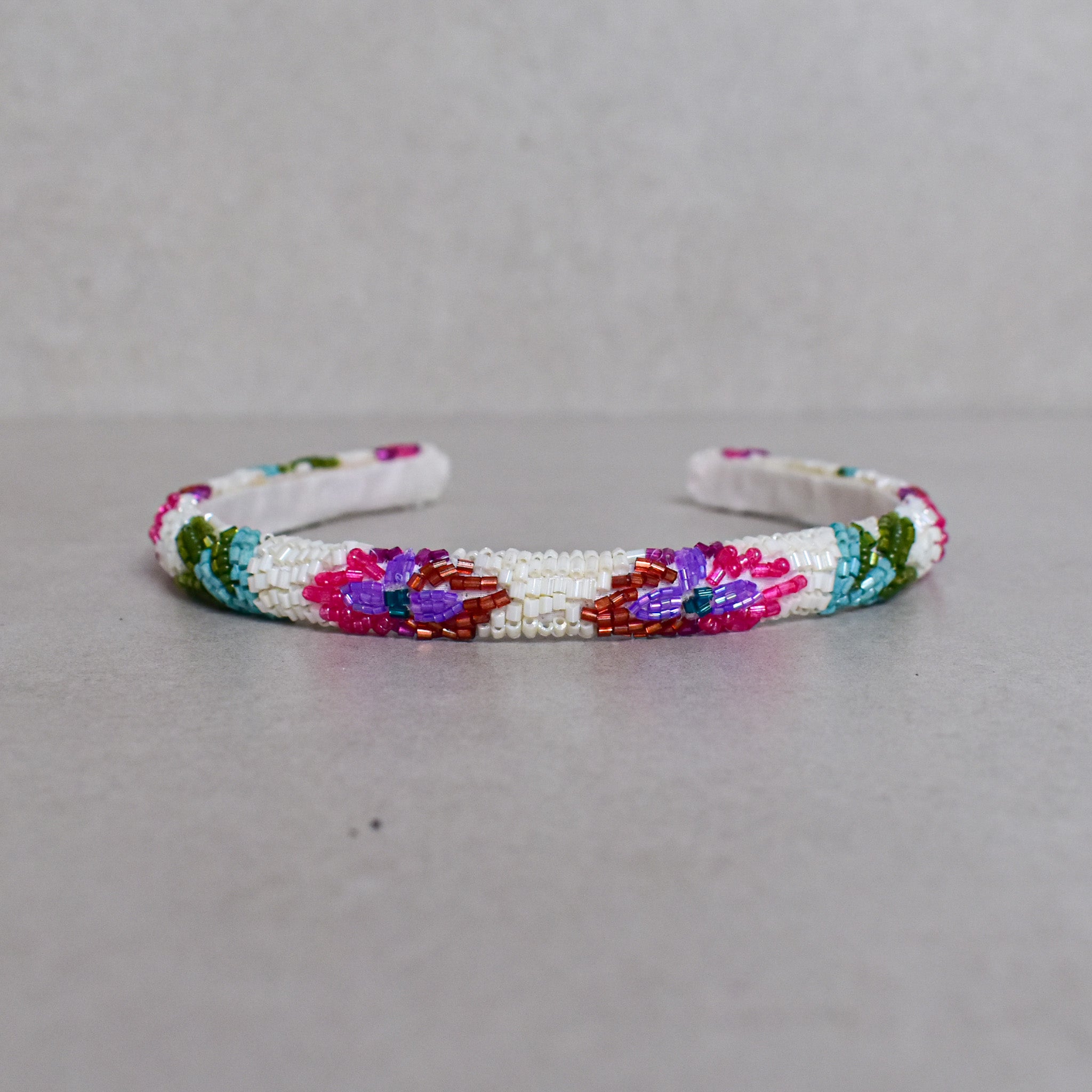 Cintillo luxury Garden White Skinny