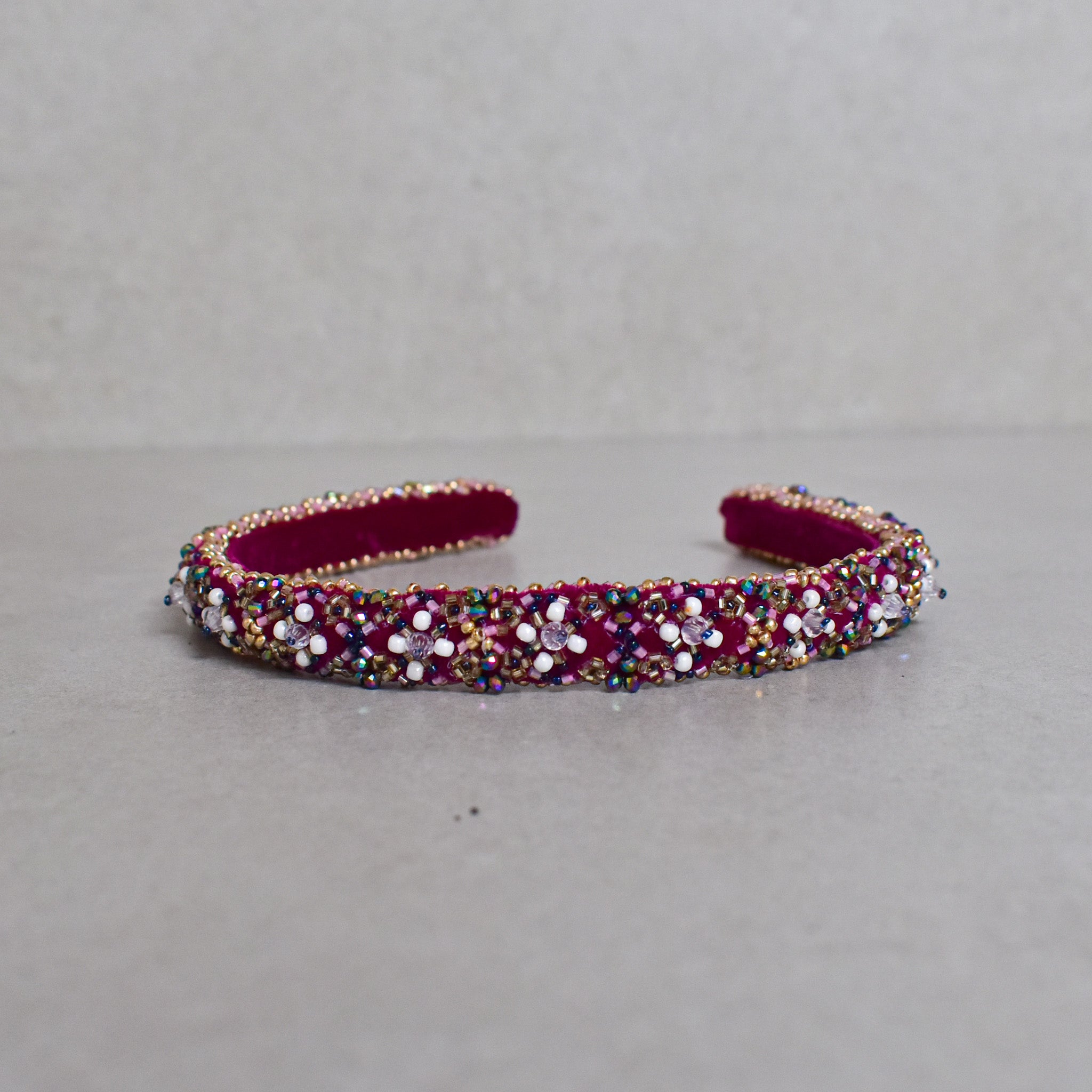 Cintillo Geometric BRIDGETE VELVET WINE SKINNY