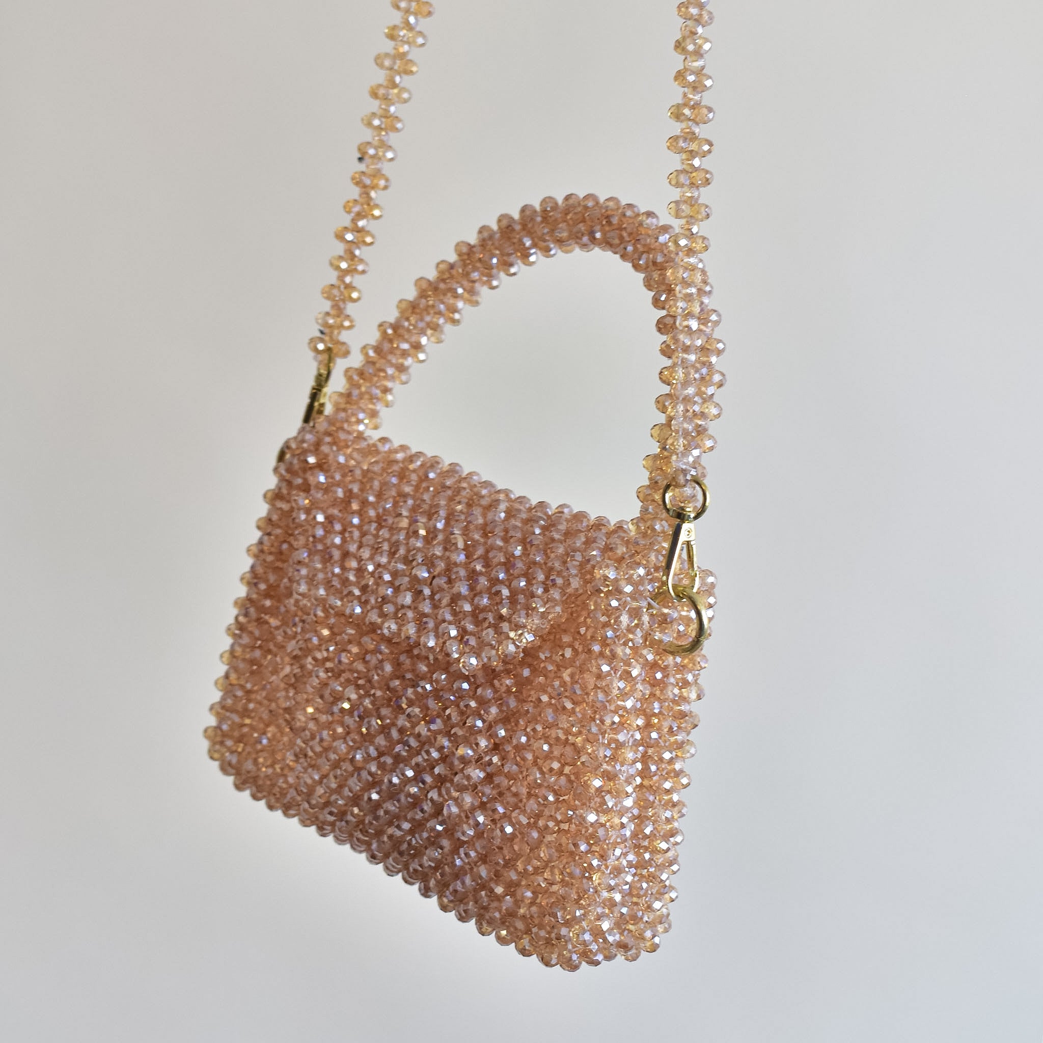 Cartera tejida en piedras "Timeless" gold
