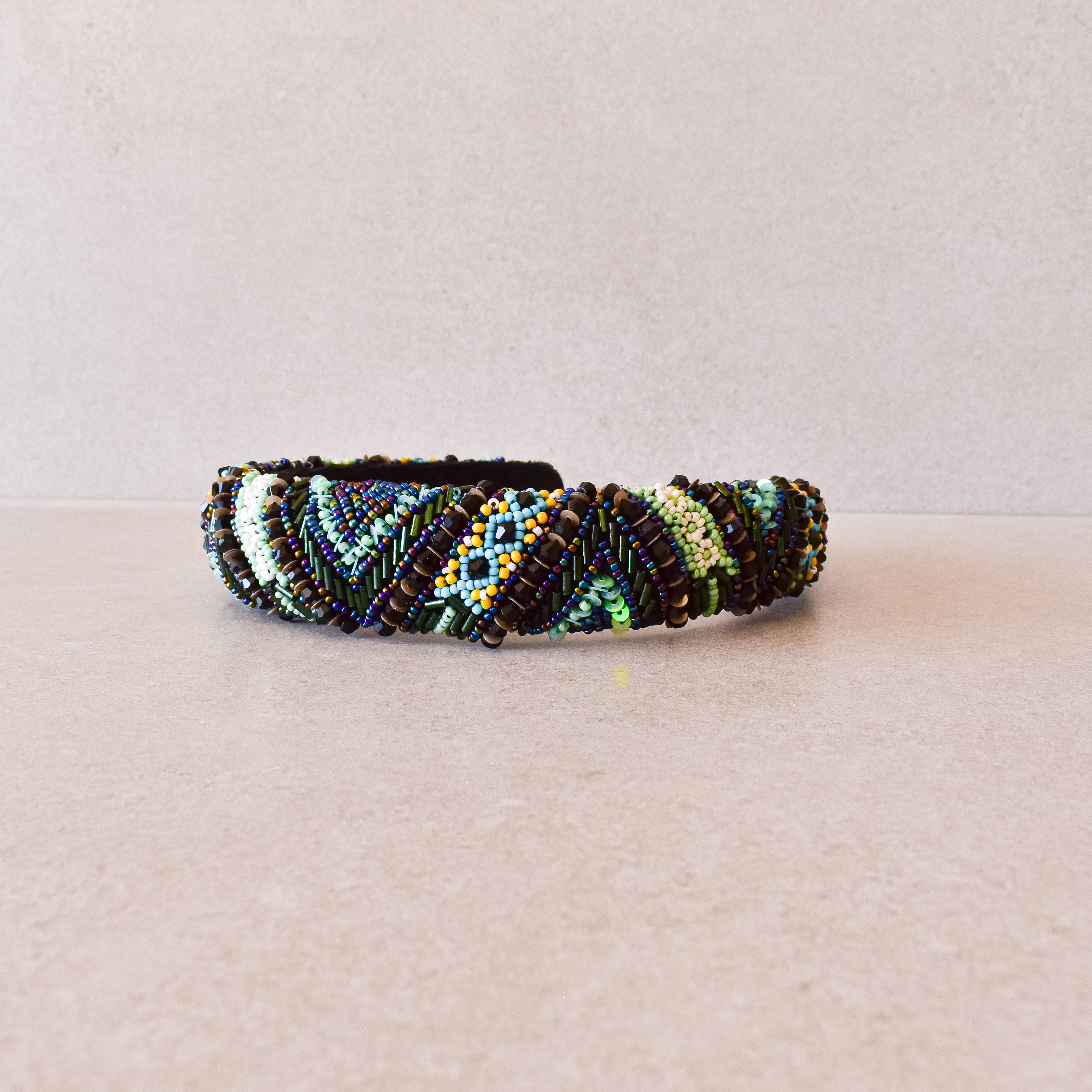 Cintillo Green Ethnic QUEEN wider
