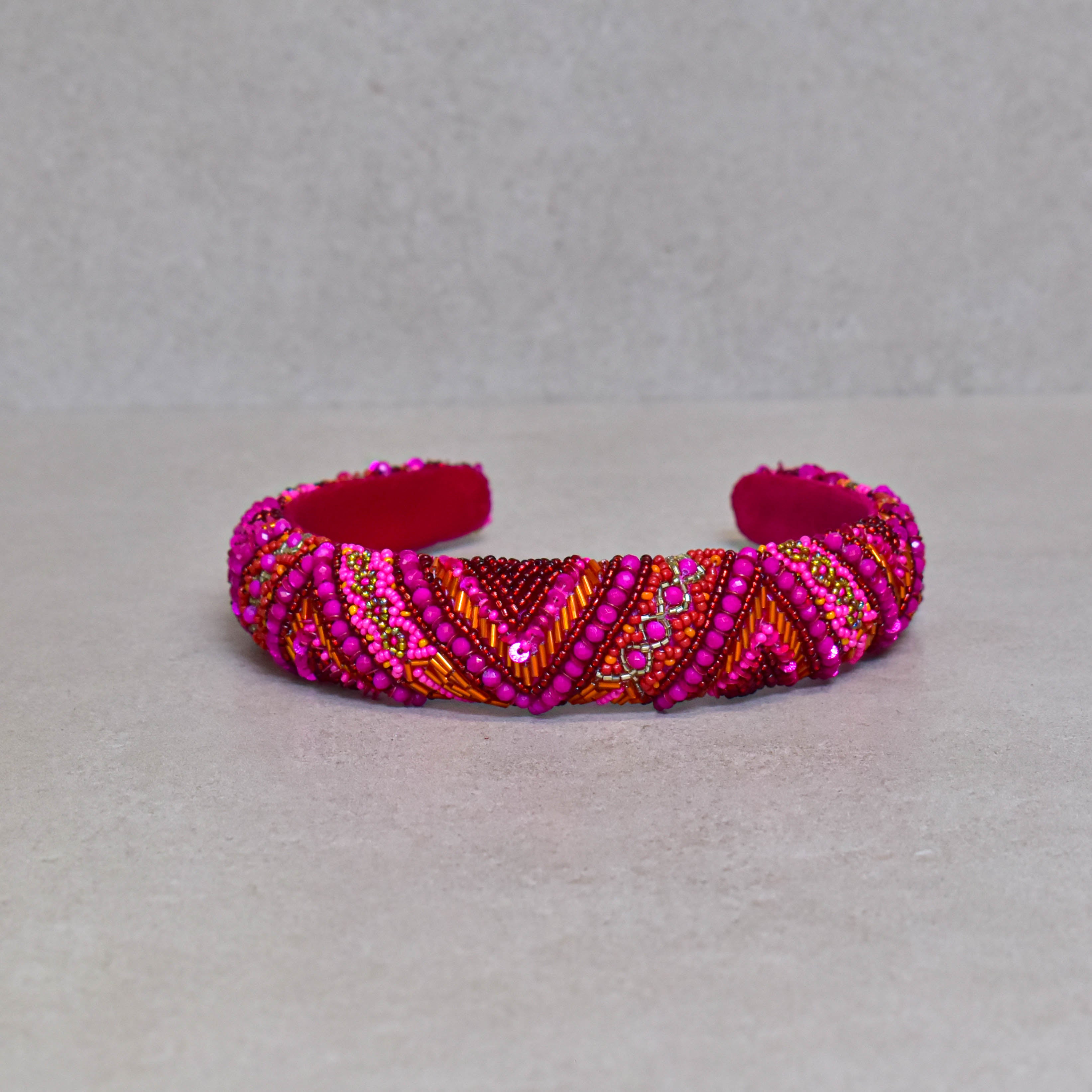 Cintillo Fucsia Ethnic Crown wider