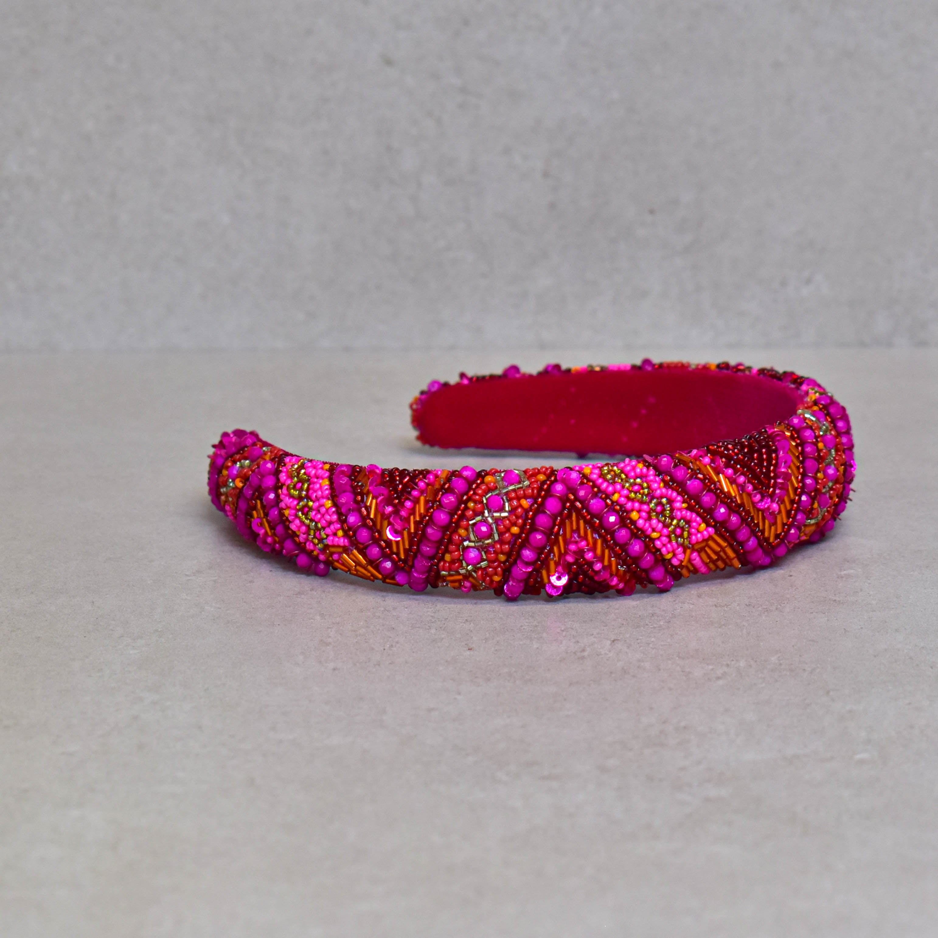 Cintillo Fucsia Ethnic Crown wider