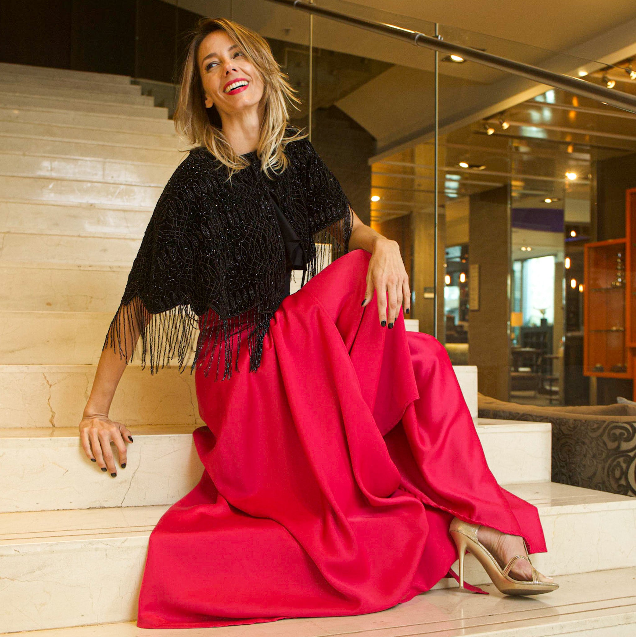 Falda envolvente vibrant fucsia