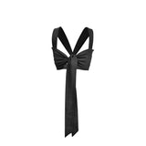 Conjunto DE LINO TOP Y FALDA Negro