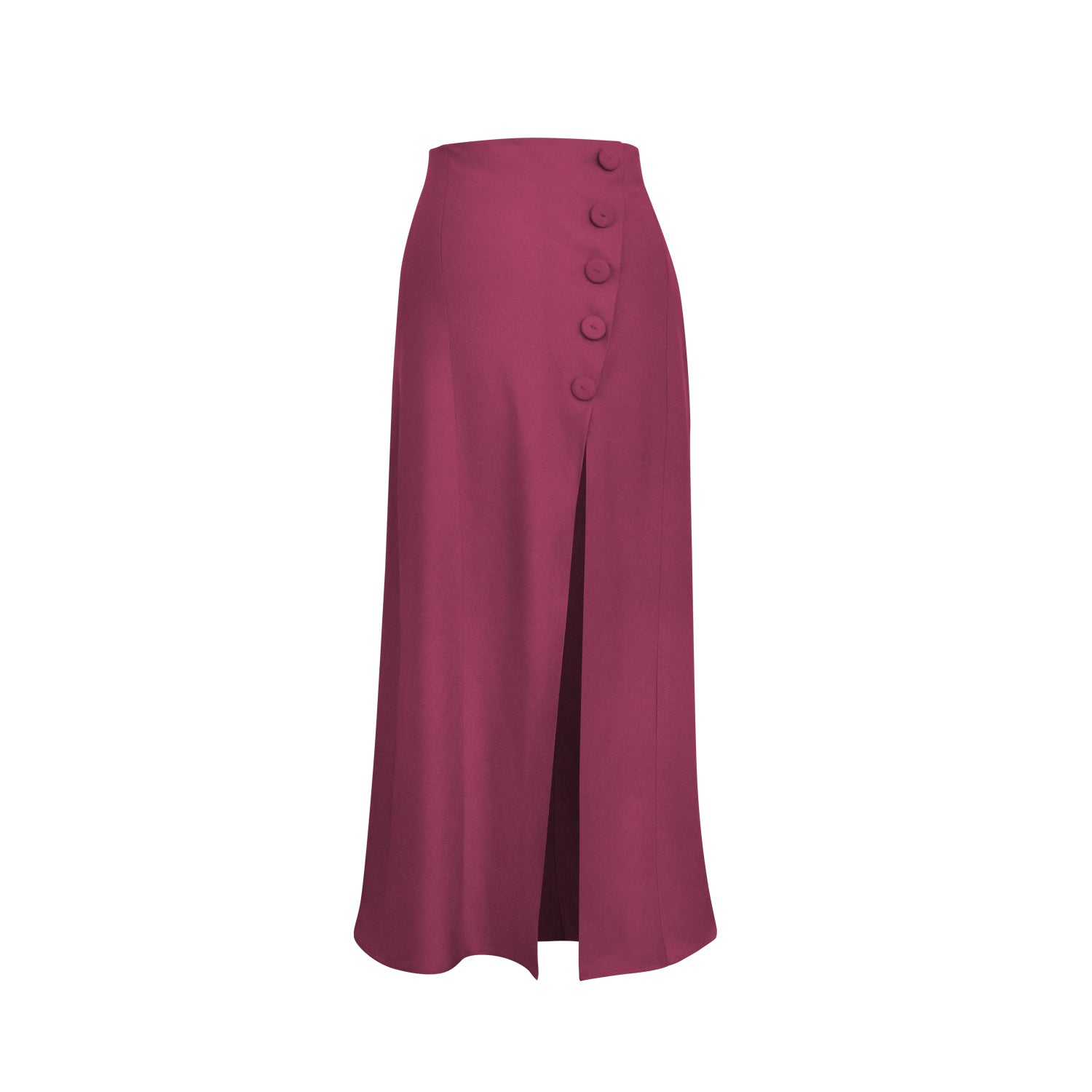 Conjunto DE LINO TOP Y FALDA burdeo