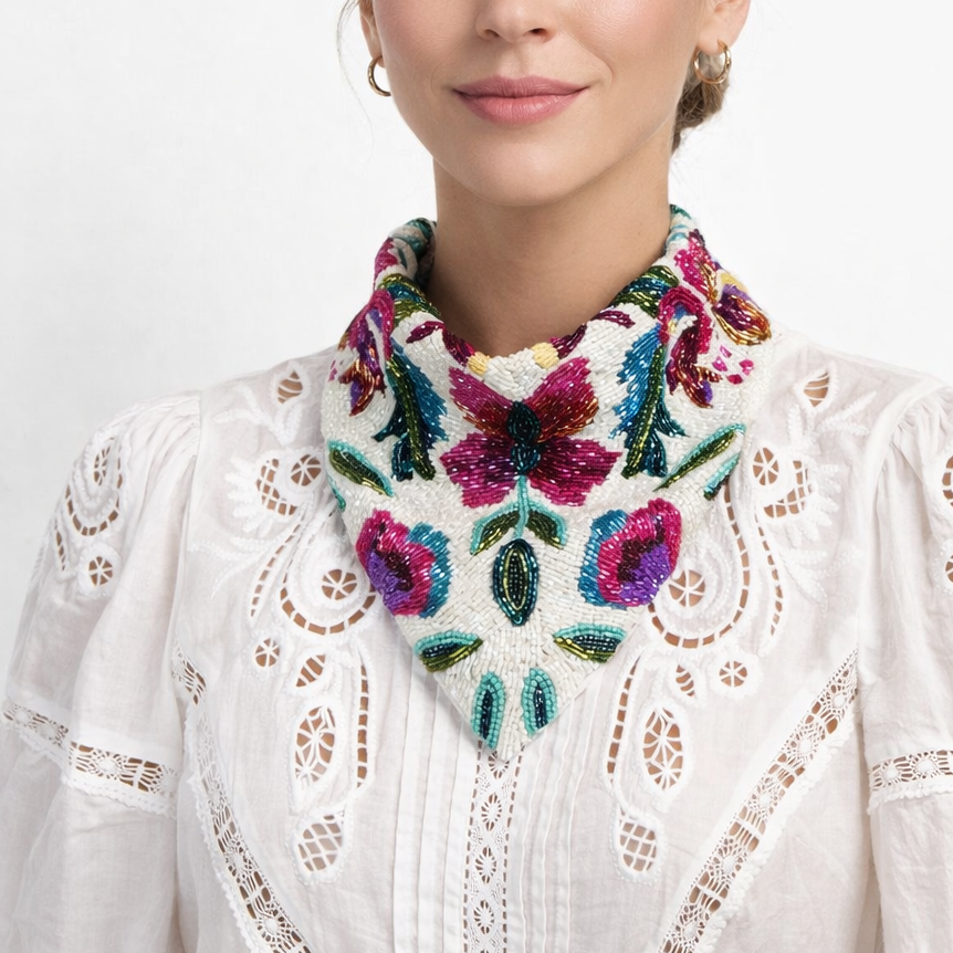 Pañuelo luxury garden white