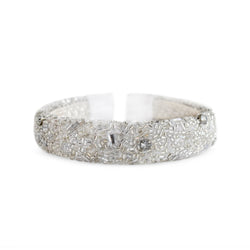 Cintillo white and silver CROWN