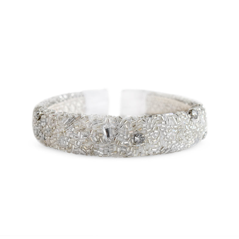 Cintillo white and silver CROWN