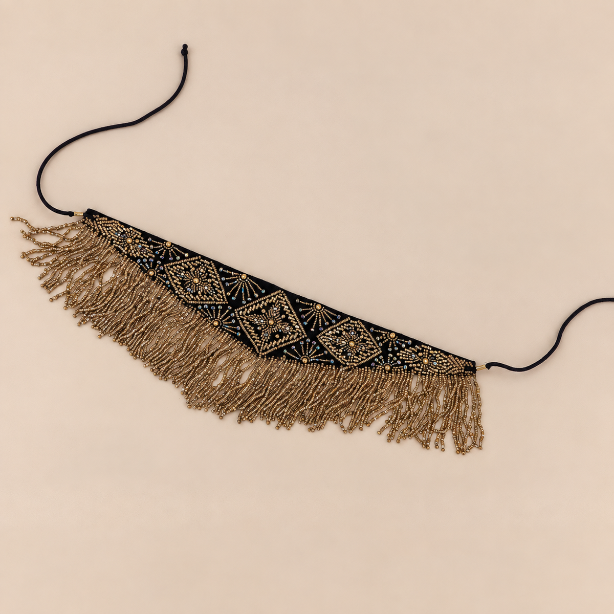 Choker Black Gold Queen