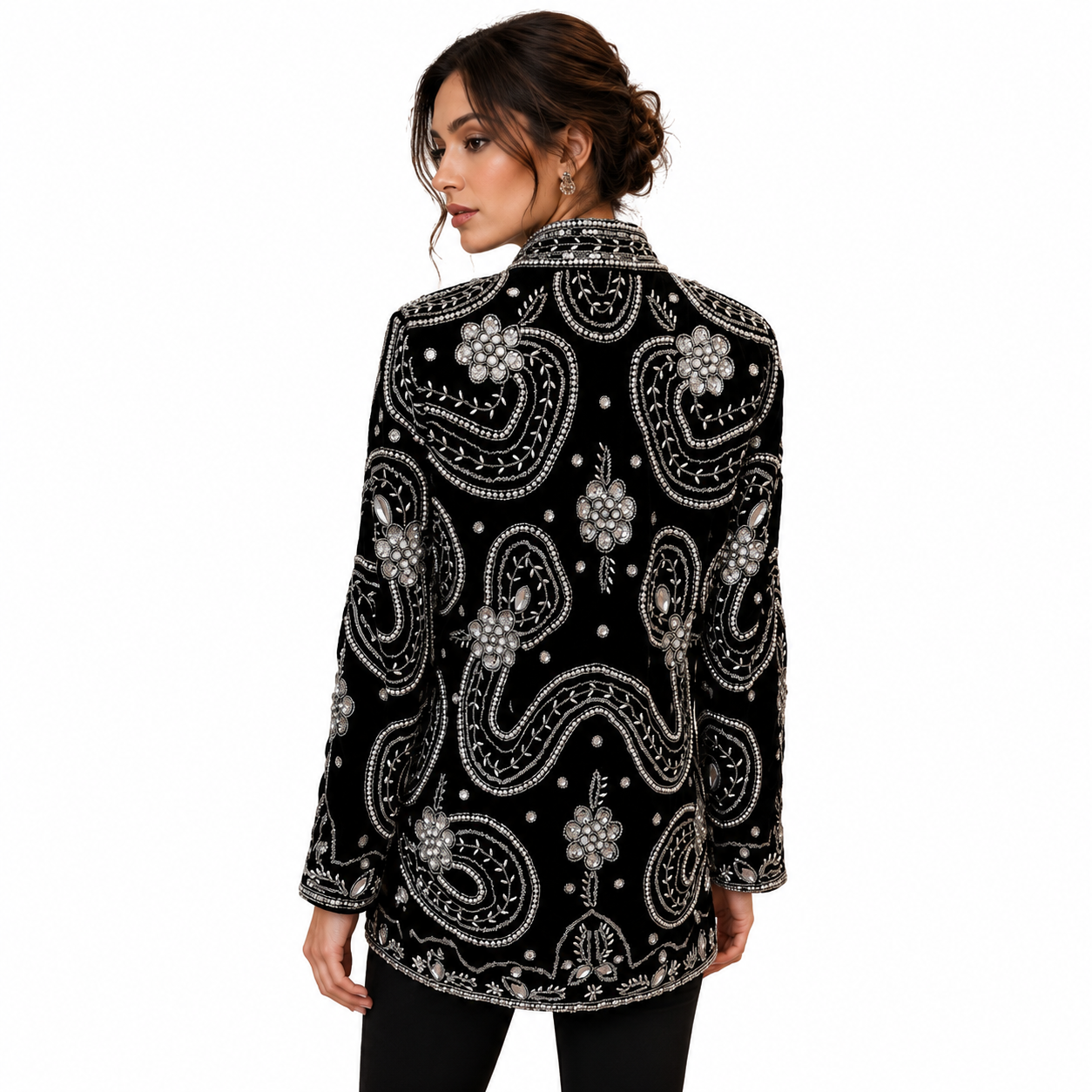 Chaqueta Terciopelo Black Silver