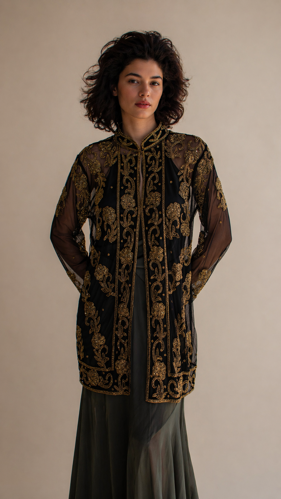 Chaqueta, Kimono traslucido GOLDENSTONE