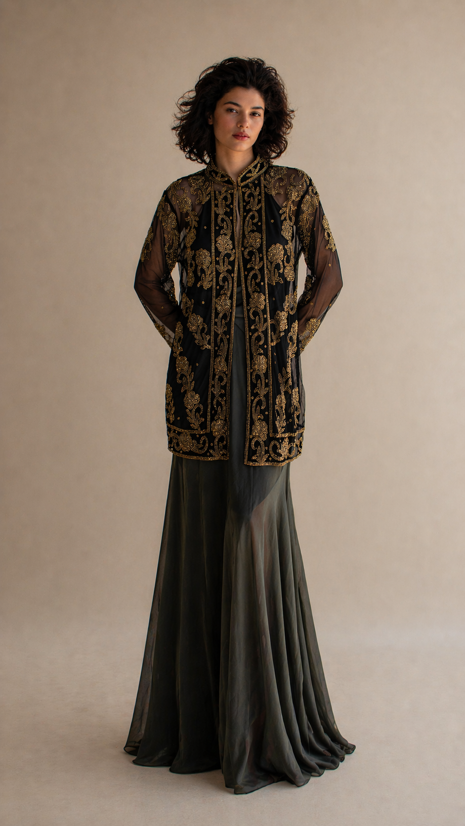 Chaqueta, Kimono traslucido GOLDENSTONE