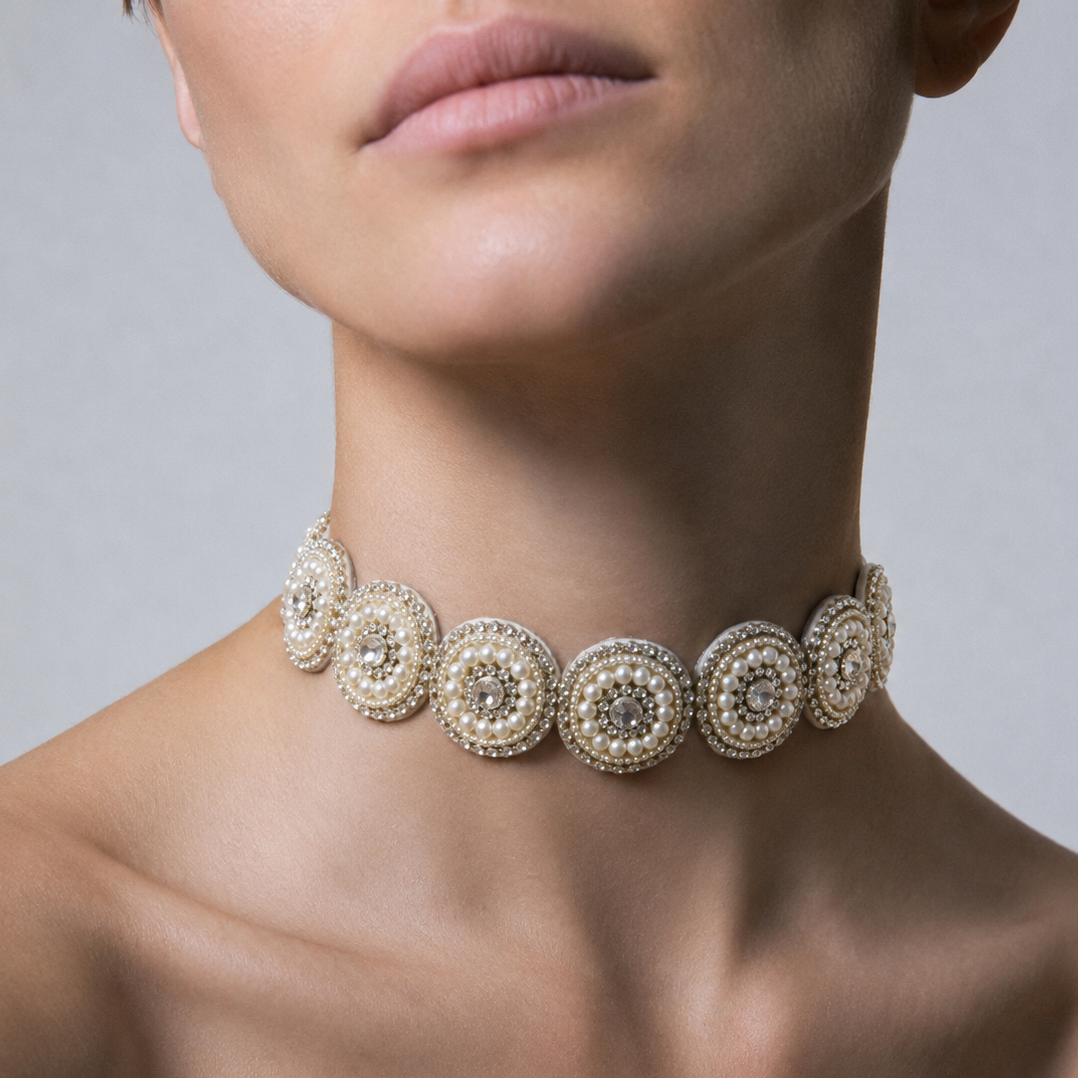 Choker White Queen