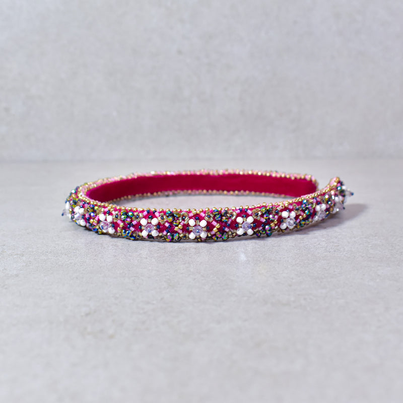 Cintillo Skinny Velvet Geometric