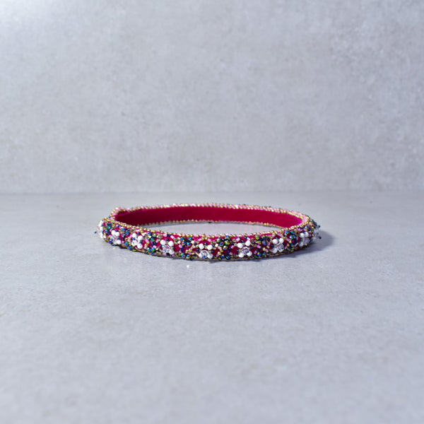 Cintillo Skinny Velvet Geometric