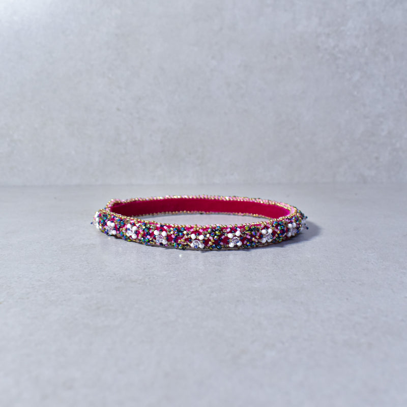 Cintillo Skinny Velvet Geometric