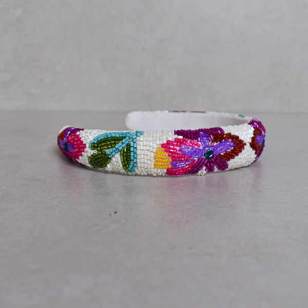 Cintillo luxury Garden White wider