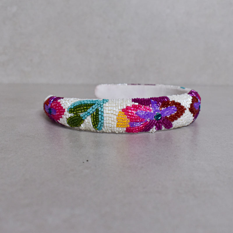 Cintillo luxury Garden White wider