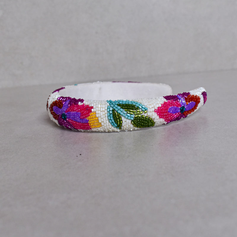 Cintillo luxury Garden White wider