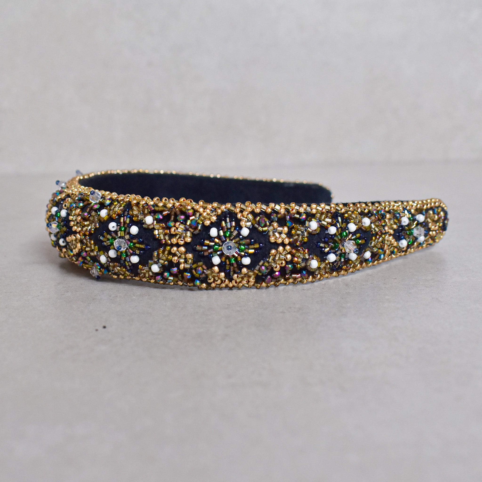 Cintillo Geometric BRIDGETE VELVET BLACK WIDER