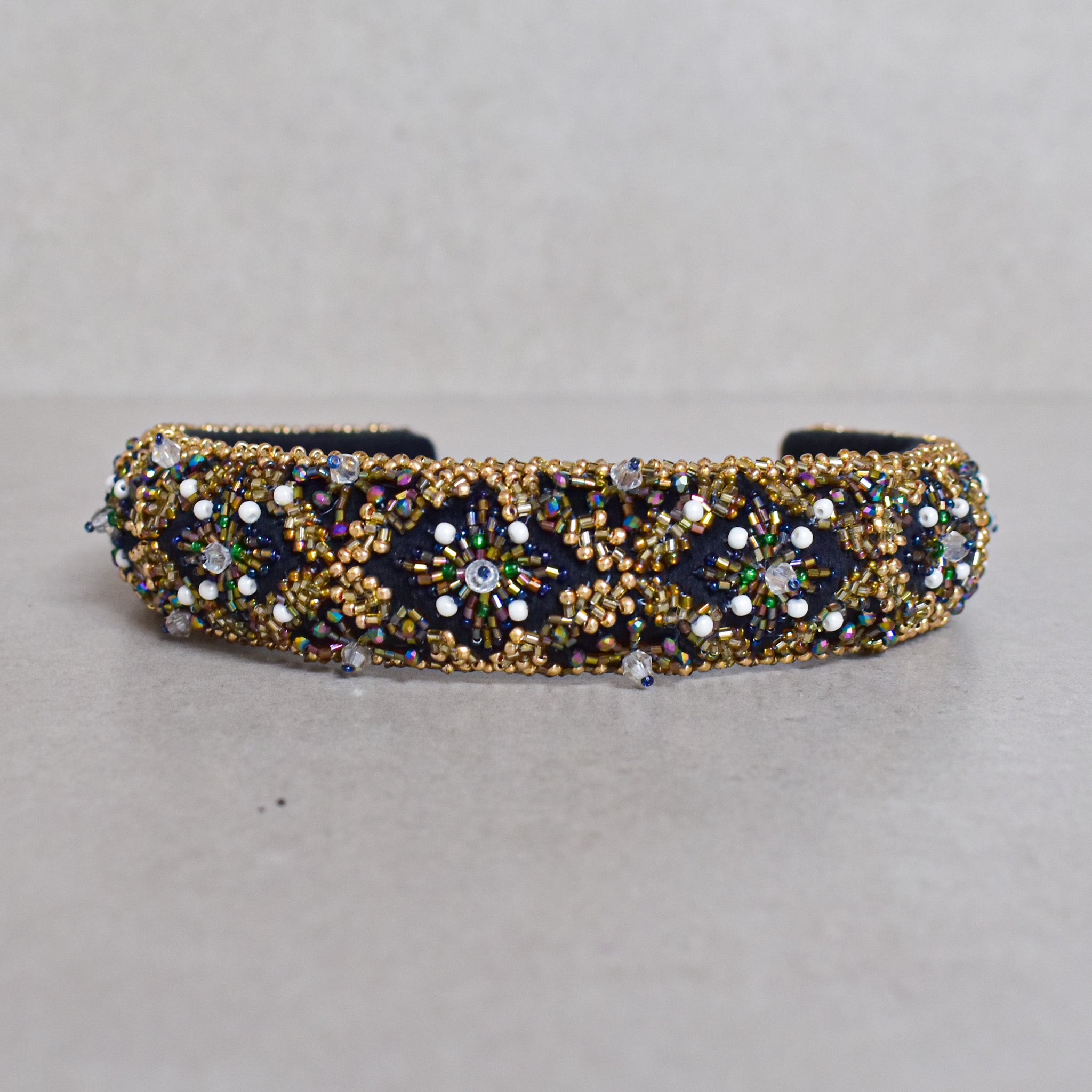 Cintillo Geometric BRIDGETE VELVET BLACK WIDER