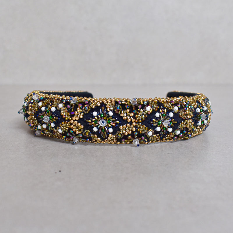 Cintillo Geometric BRIDGETE VELVET BLACK WIDER