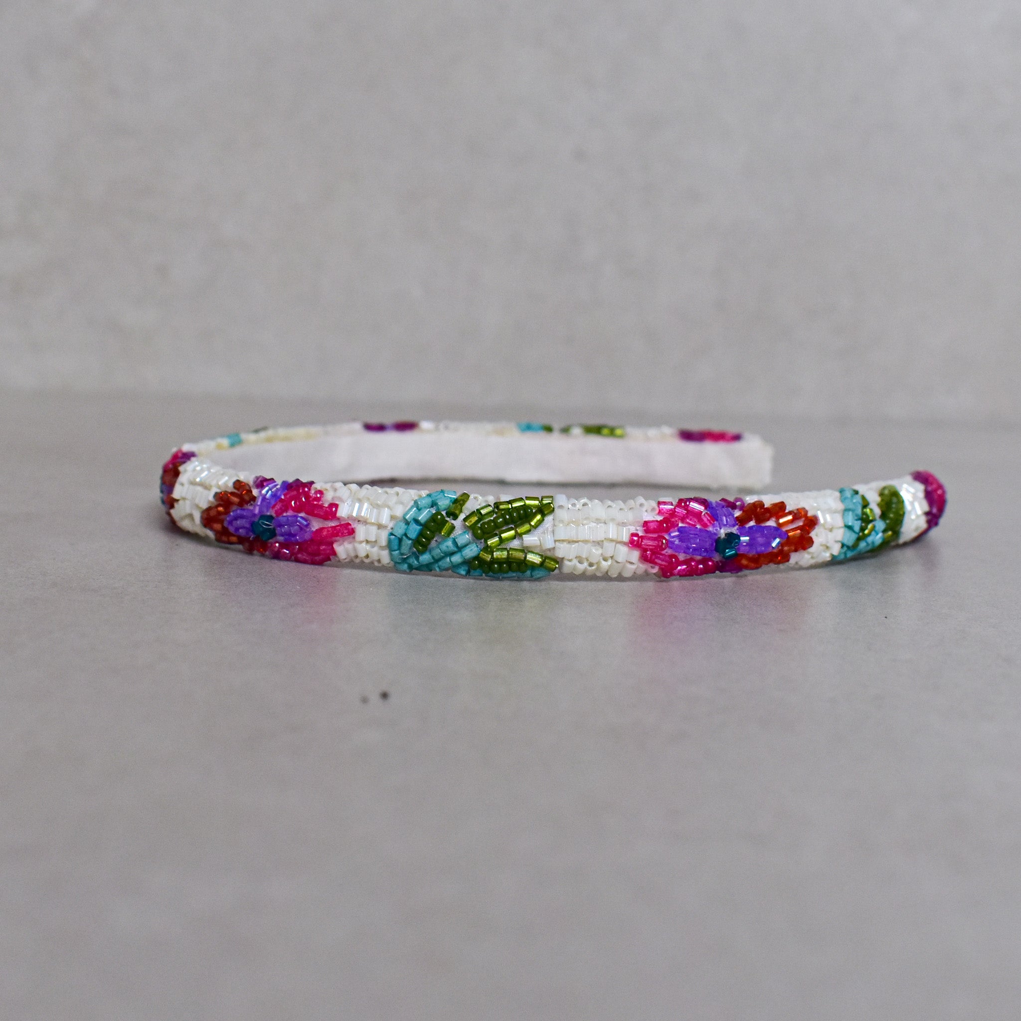 Cintillo luxury Garden White Skinny