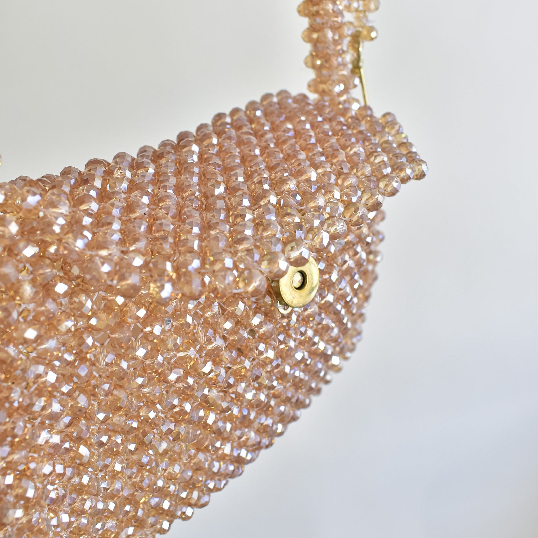 Cartera tejida en piedras "Timeless" gold