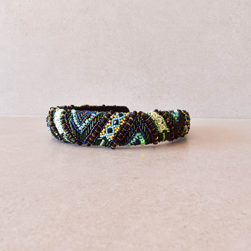Cintillo Green Ethnic QUEEN