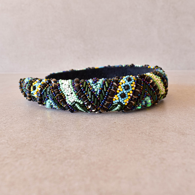 Cintillo Green Ethnic QUEEN