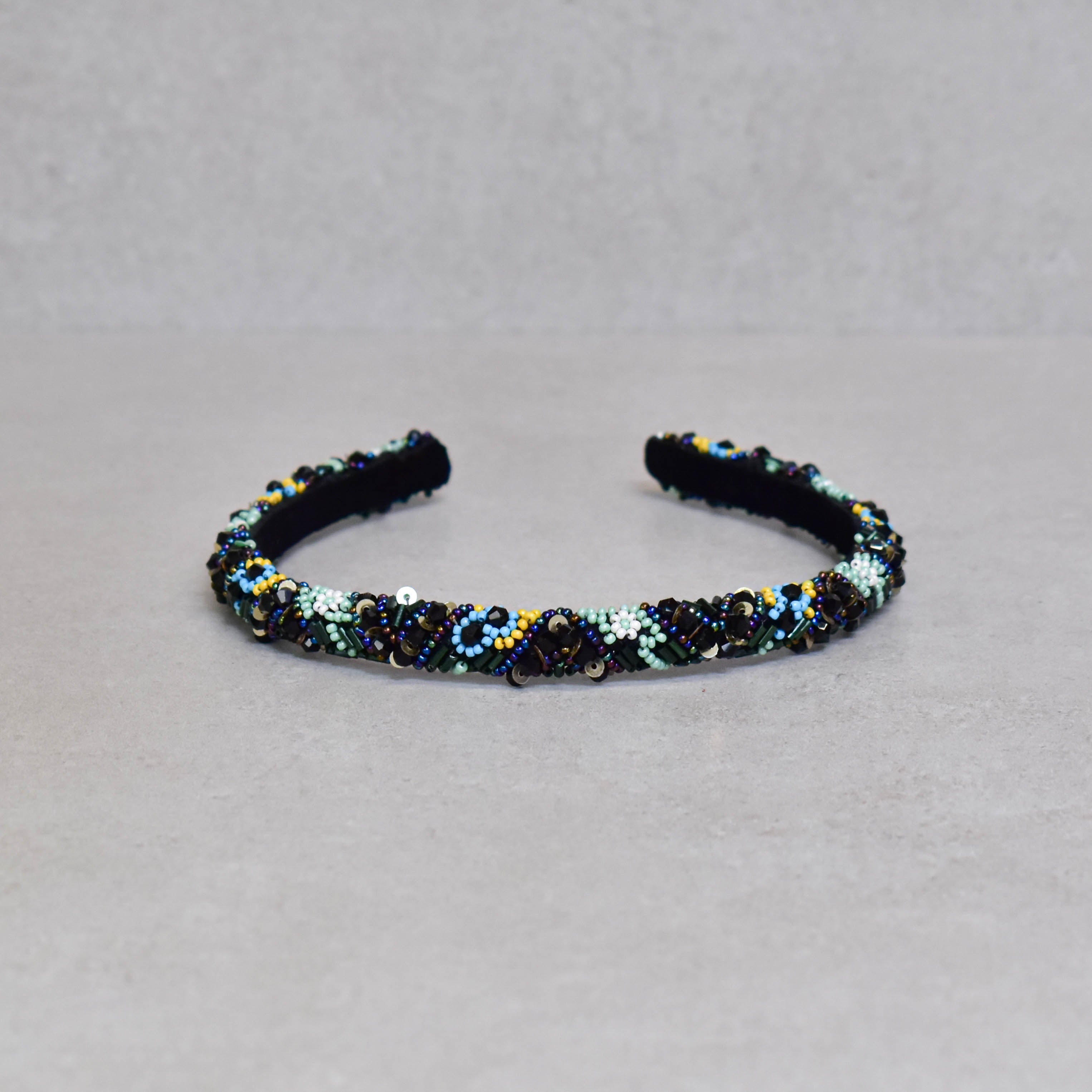 Cintillo Skinny Green Ethnic Crown Skinny