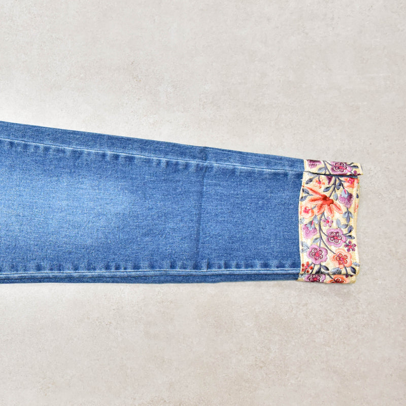 JEANS BLUE EMBELLISHMENT SECRET GARDEN