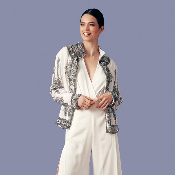 Chaqueta Velvet Dynasty white