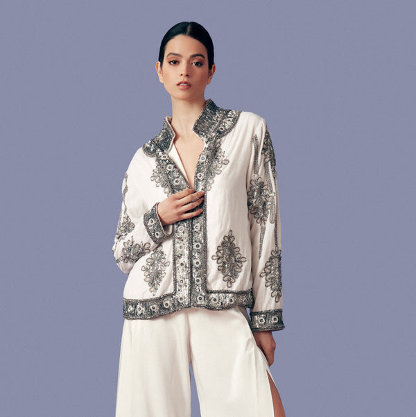 Chaqueta Velvet Dynasty white