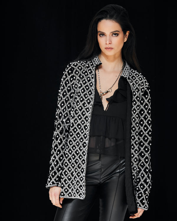 Chaqueta velvet PEARLS