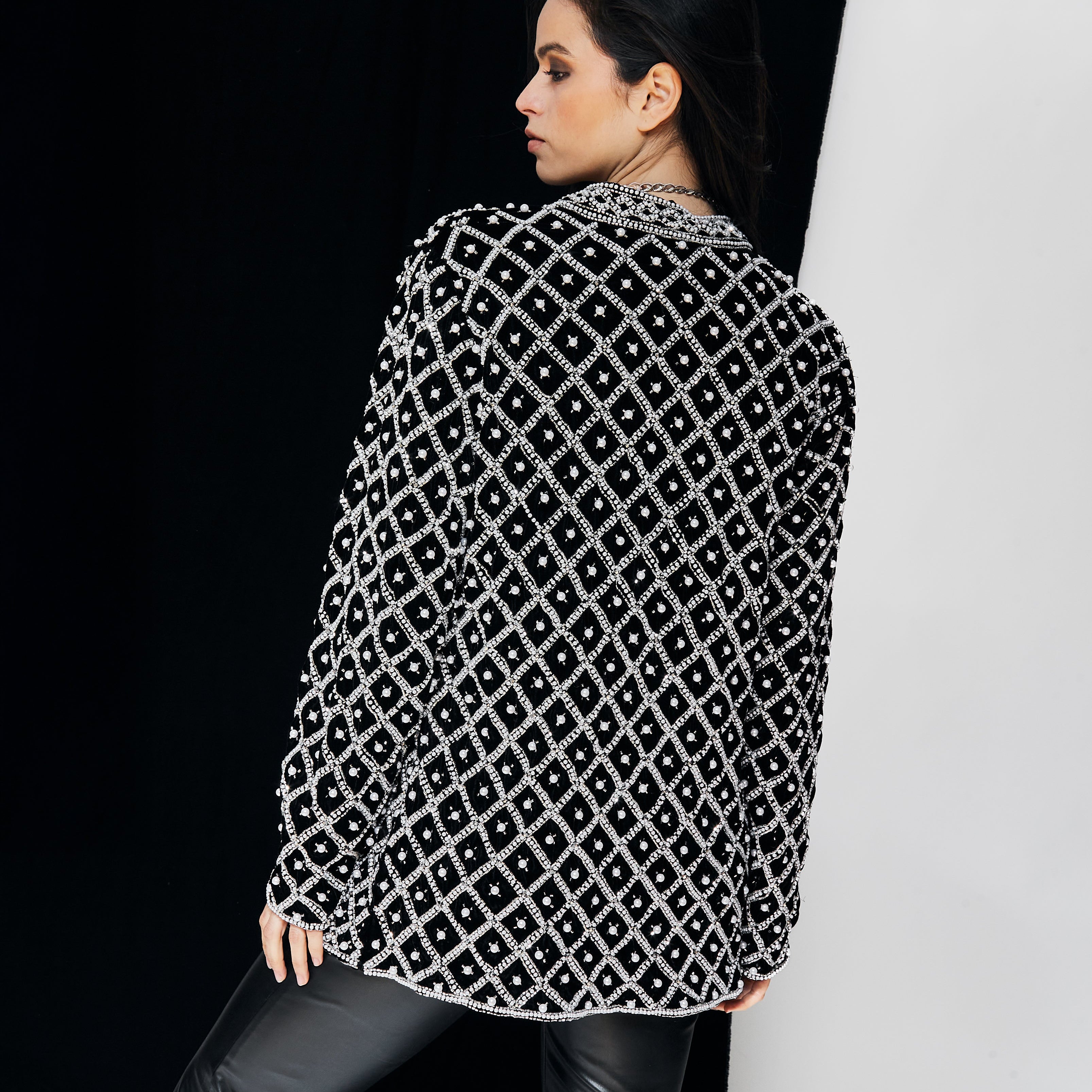 Chaqueta velvet PEARLS