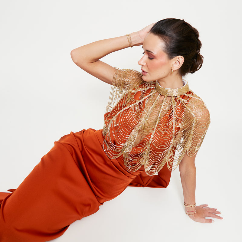 Vestido Sofía Terracota