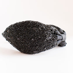 Cintillo diadema black stones high density