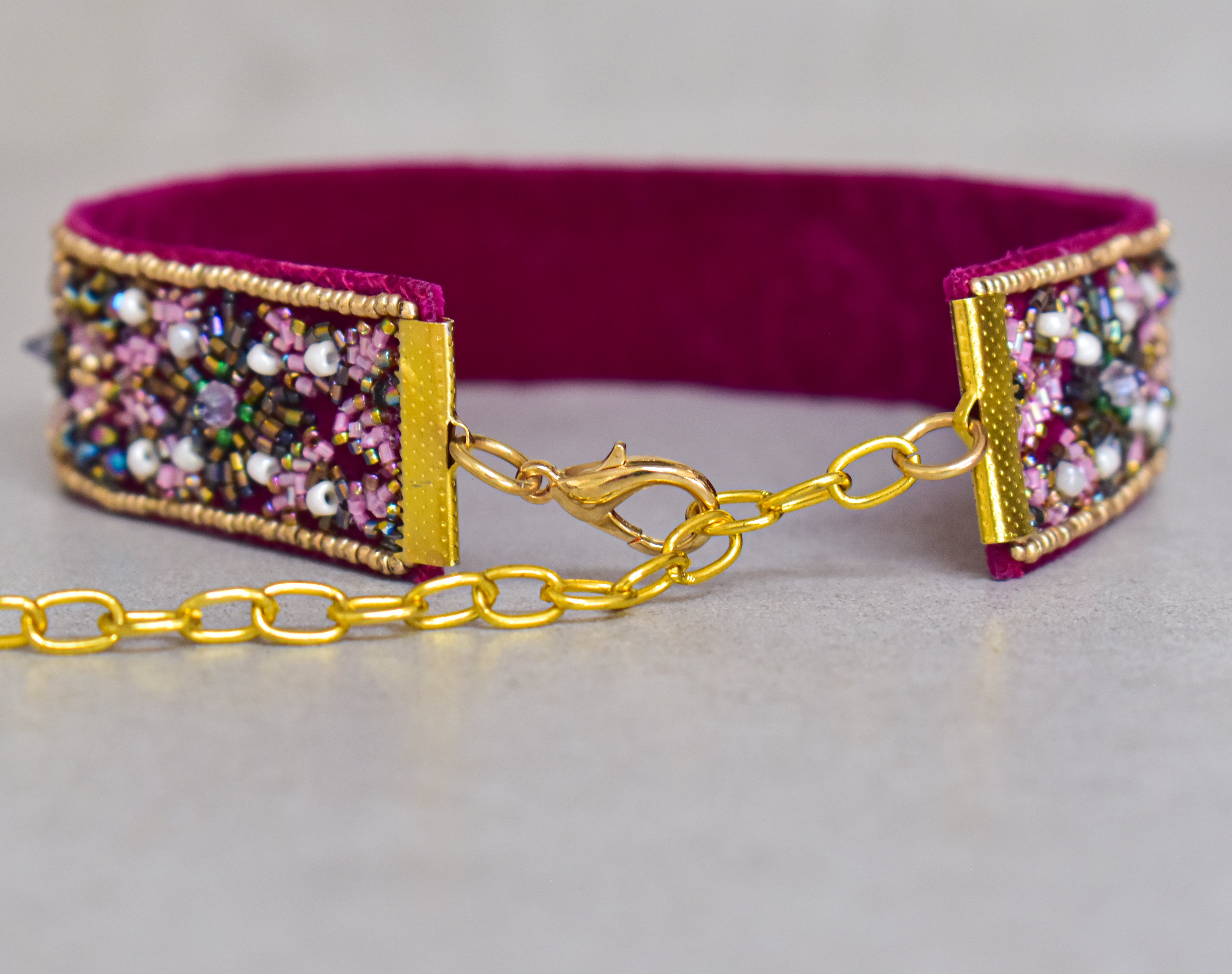 Choker Geometric Velvet