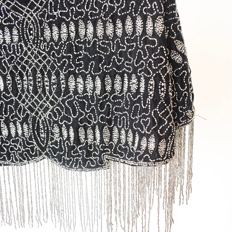 Capa velvet flecos mostacillas Silver Look