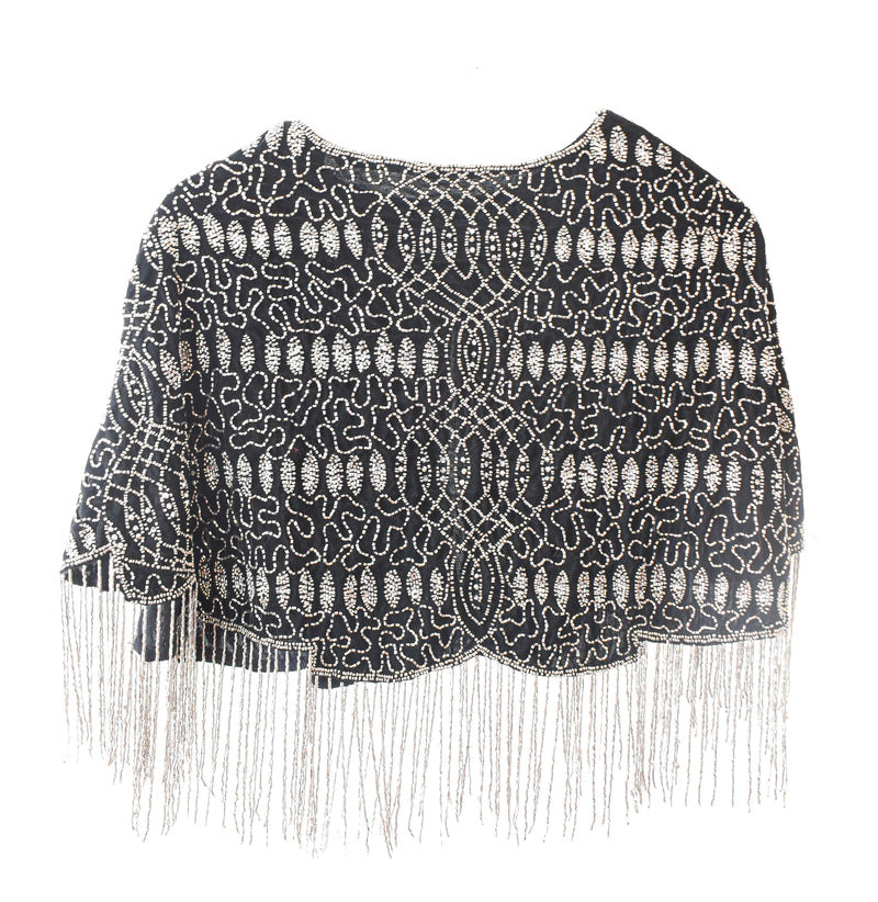 Capa velvet flecos mostacillas Silver Look