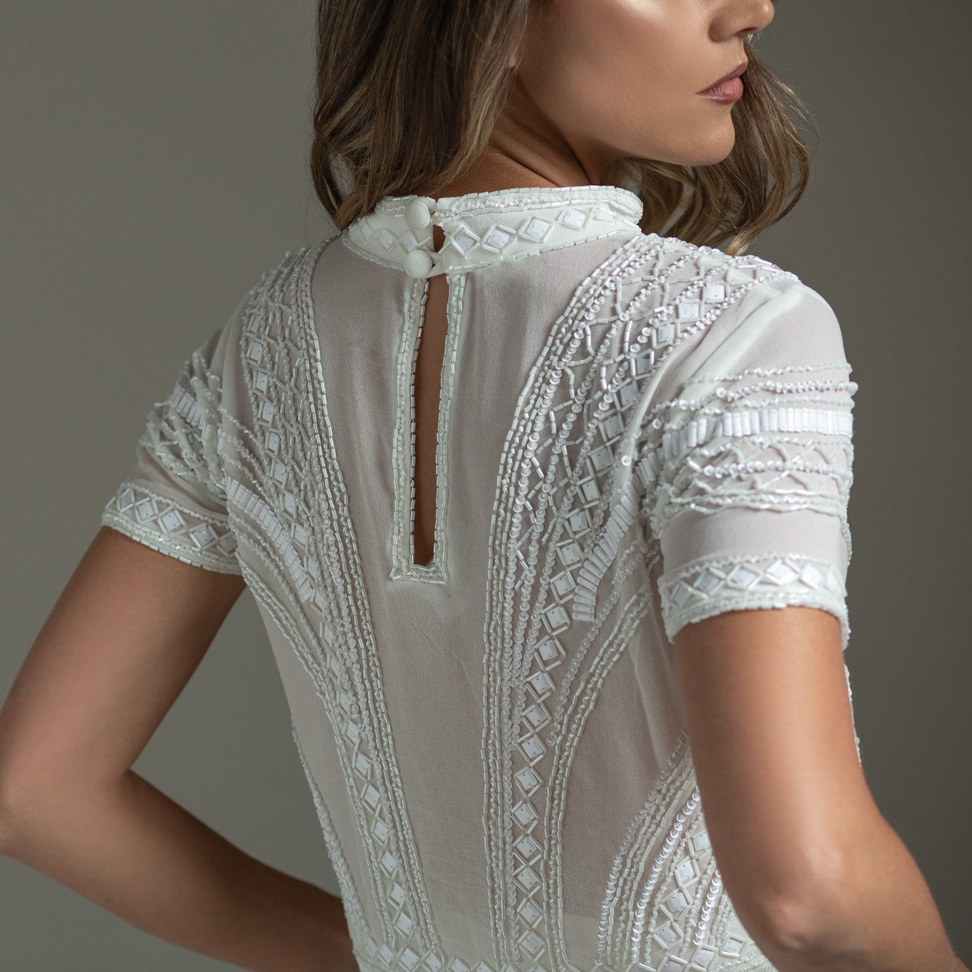 Blusa Nahla Full Piedras Blanca