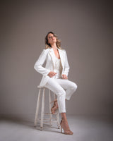 Corsé Luxurious White Premium A MEDIDA Full Piedras