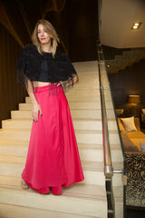 Falda envolvente vibrant fucsia