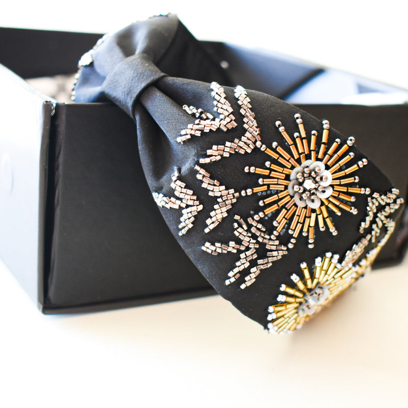 Cintillo diadema Fireworks Flower black